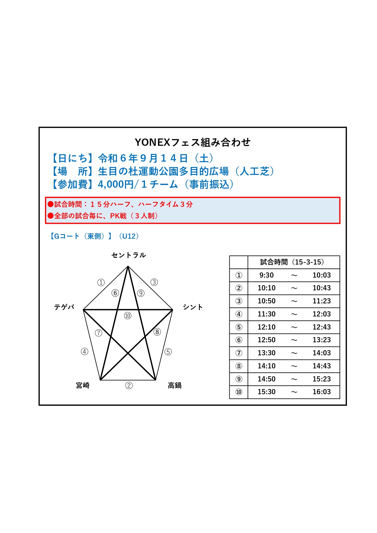 YONEXフェス　組み合わせ表3